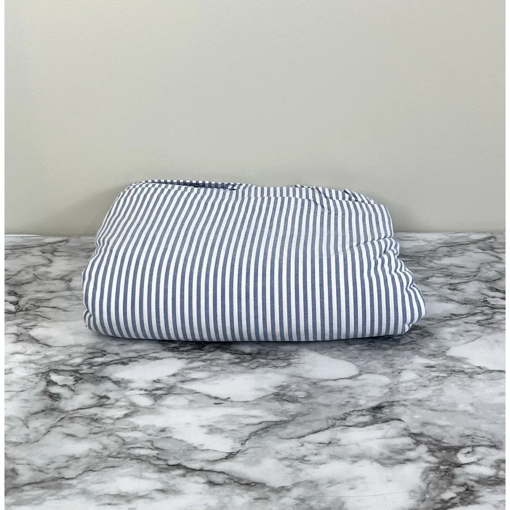 Ikea BLAVINDA Duvet Cover Blue/White Striped Cotton Classic Nautical Queen?